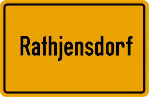 Ortsschild Rathjensdorf