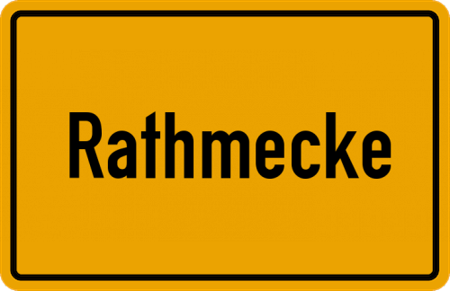 Ortsschild Rathmecke