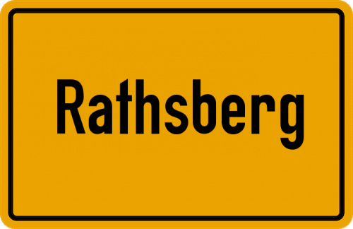 Ortsschild Rathsberg