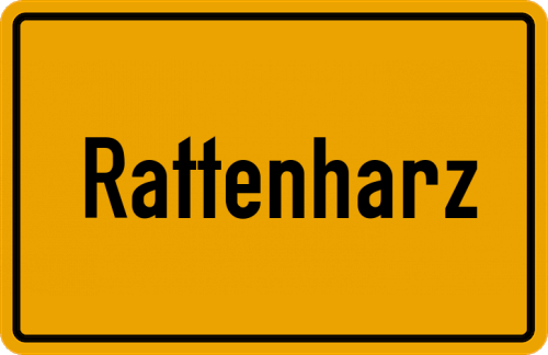 Ortsschild Rattenharz
