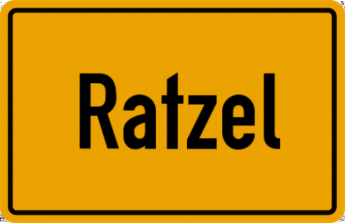 Ortsschild Ratzel