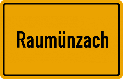 Ortsschild Raumünzach
