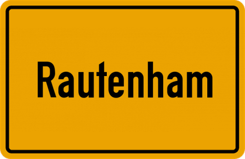 Ortsschild Rautenham