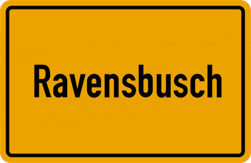 Ortsschild Ravensbusch
