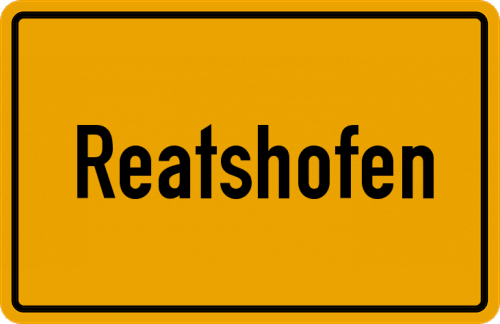 Ortsschild Reatshofen