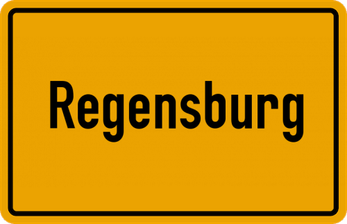 Ortsschild Regensburg