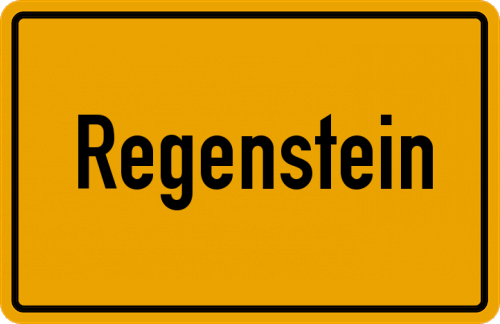 Ortsschild Regenstein