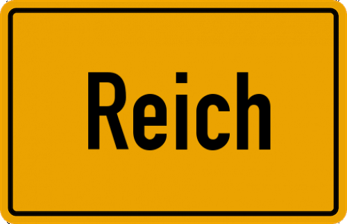 Ortsschild Reich, Hunsrück