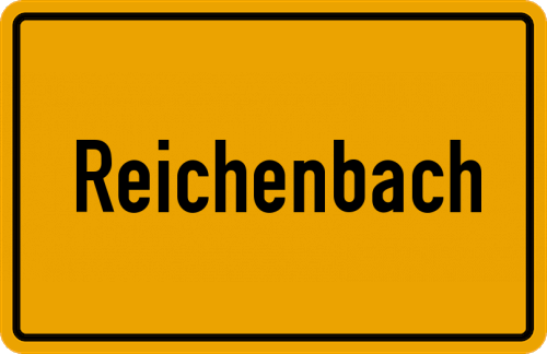 Ortsschild Reichenbach, Odenwald