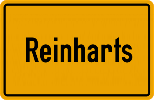 Ortsschild Reinharts, Allgäu