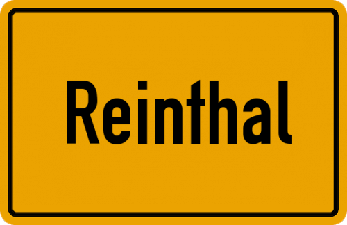 Ortsschild Reinthal, Kreis Vilsbiburg