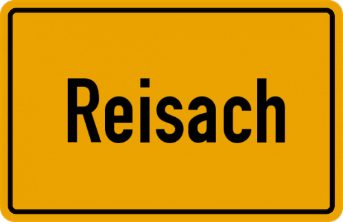 Ortsschild Reisach, Oberpfalz