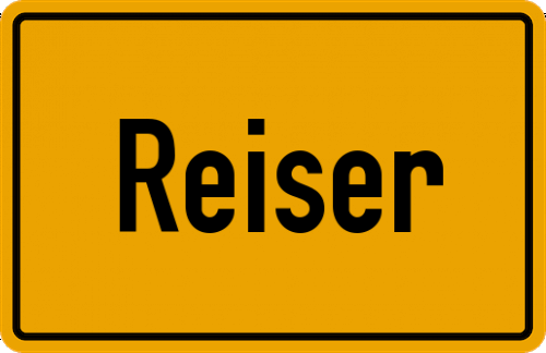 Ortsschild Reiser, Gemeinde Gars am Inn