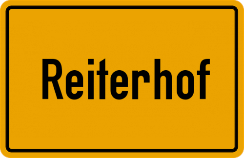 Ortsschild Reiterhof