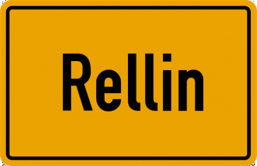 Ortsschild Rellin, Holstein