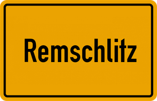 Ortsschild Remschlitz, Kreis Kronach