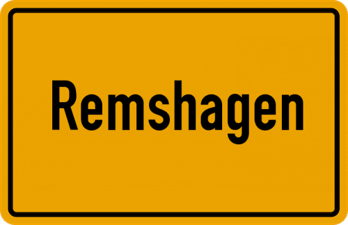 Ortsschild Remshagen