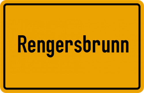 Ortsschild Rengersbrunn