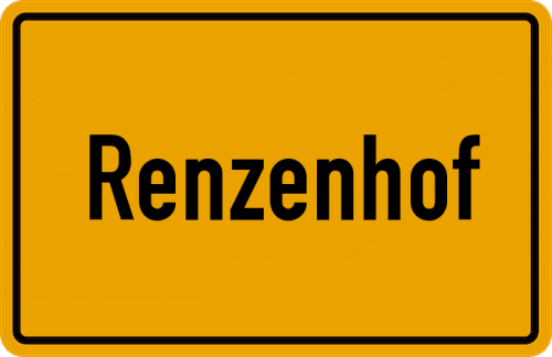 Ortsschild Renzenhof