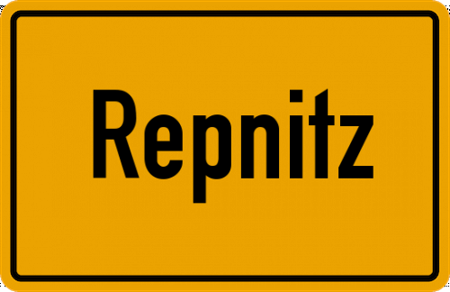 Ortsschild Repnitz