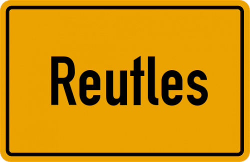 Ortsschild Reutles