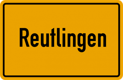 Ortsschild Reutlingen
