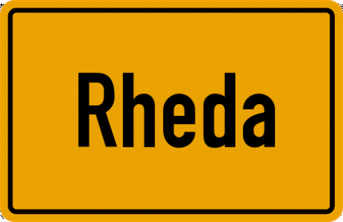 Ortsschild Rheda