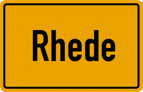 Ortsschild Rhede (Ems)