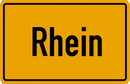 Ortsschild Rhein, Sieg