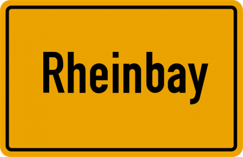 Ortsschild Rheinbay