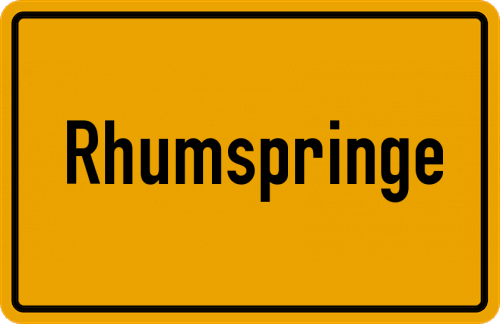 Ortsschild Rhumspringe