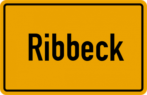 Ortsschild Ribbeck