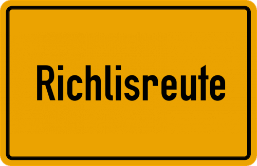 Ortsschild Richlisreute