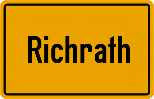 Ortsschild Richrath, Rheinland