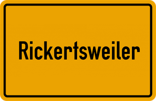 Ortsschild Rickertsweiler