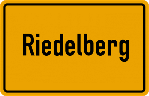 Ortsschild Riedelberg
