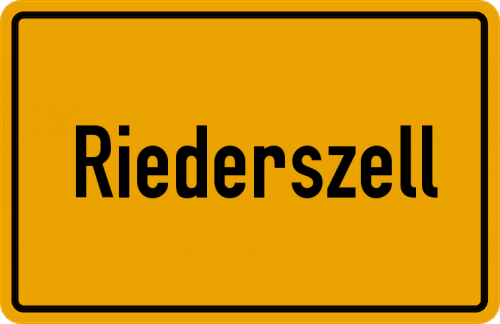 Ortsschild Riederszell