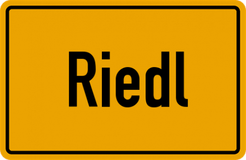 Ortsschild Riedl