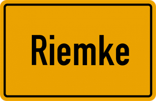 Ortsschild Riemke