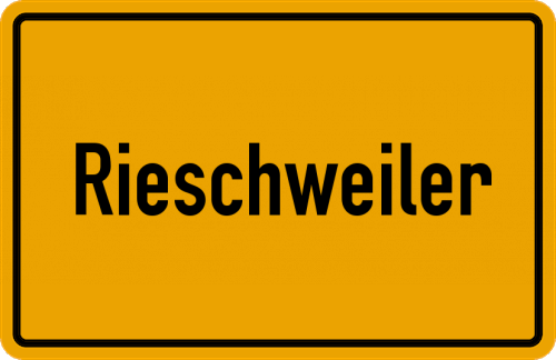 Ortsschild Rieschweiler
