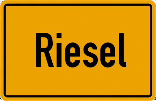 Ortsschild Riesel, Westfalen