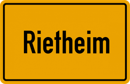 Ortsschild Rietheim