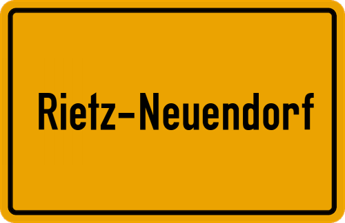 Ortsschild Rietz-Neuendorf