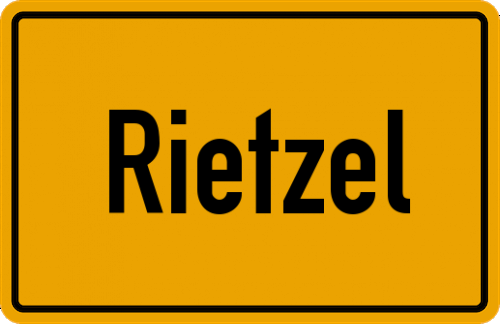 Ortsschild Rietzel