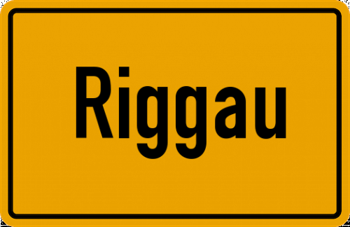 Ortsschild Riggau