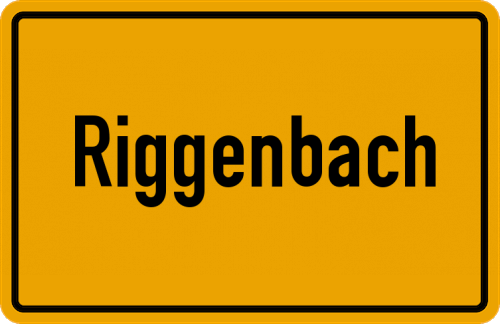 Ortsschild Riggenbach