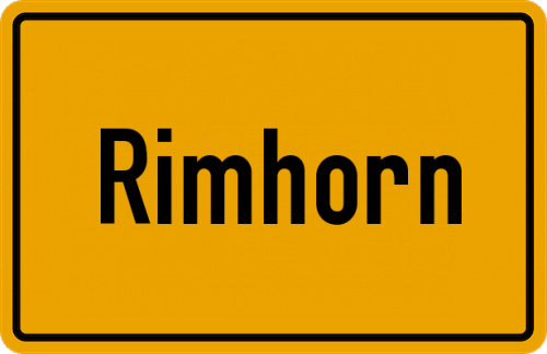 Ortsschild Rimhorn