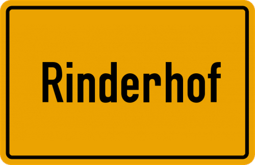 Ortsschild Rinderhof