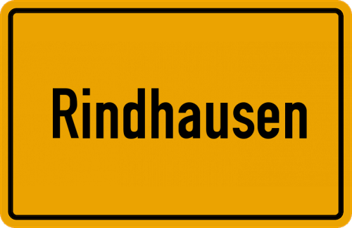 Ortsschild Rindhausen, Westerwald