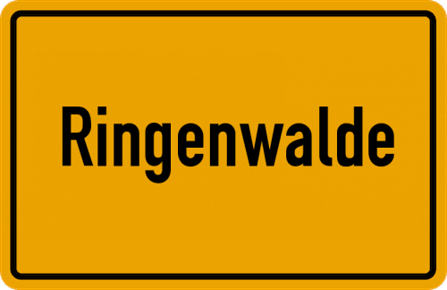 Ortsschild Ringenwalde